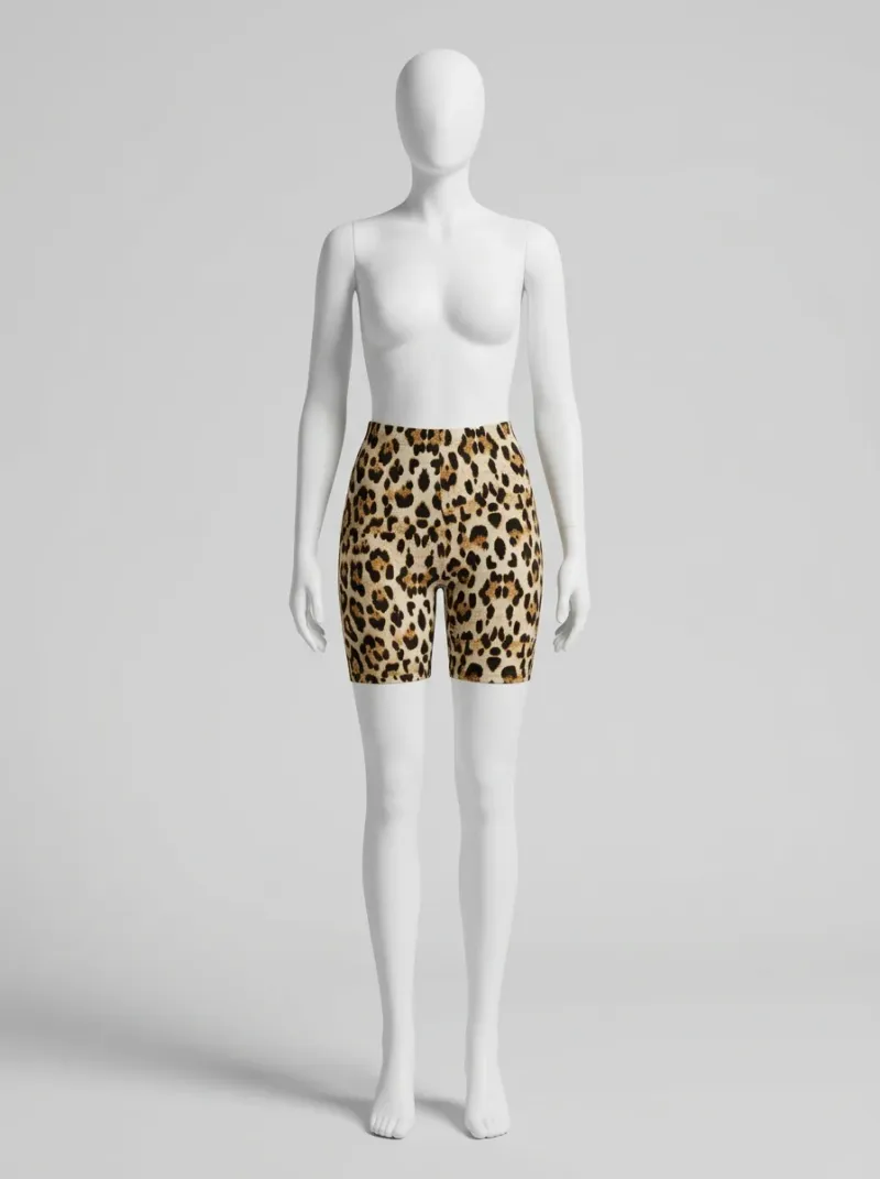 Legging leopard coton élasthanne court sport femme