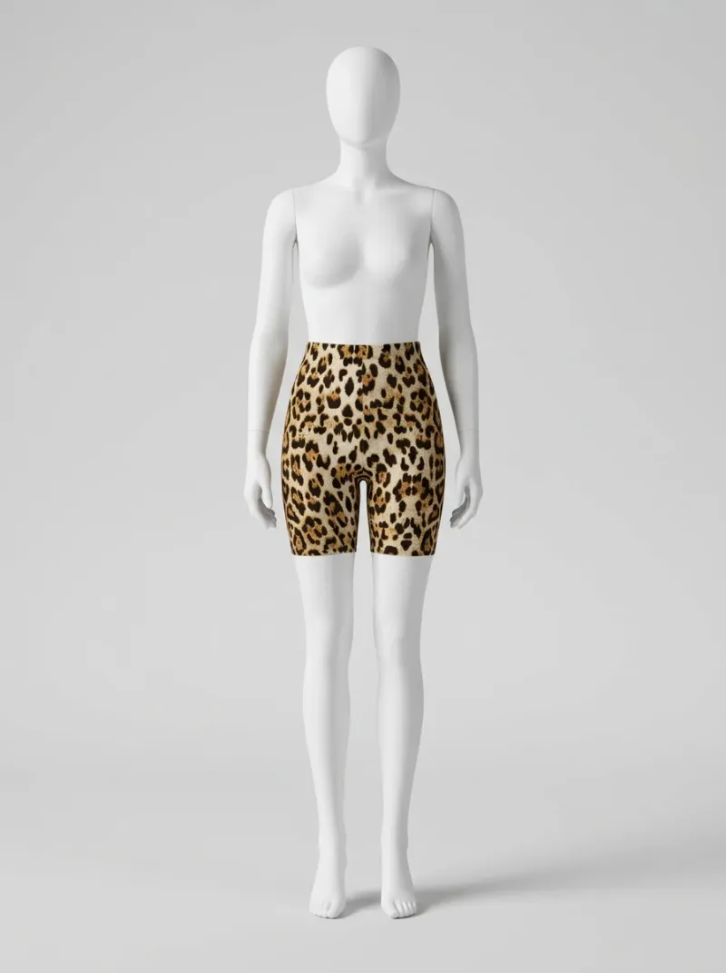 Legging leopard coton élasthanne court sport femme