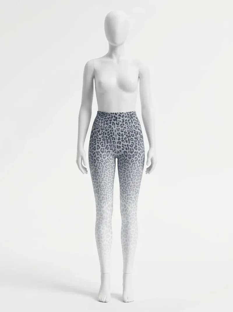 Legging leopard coton sport dégradé taille haute