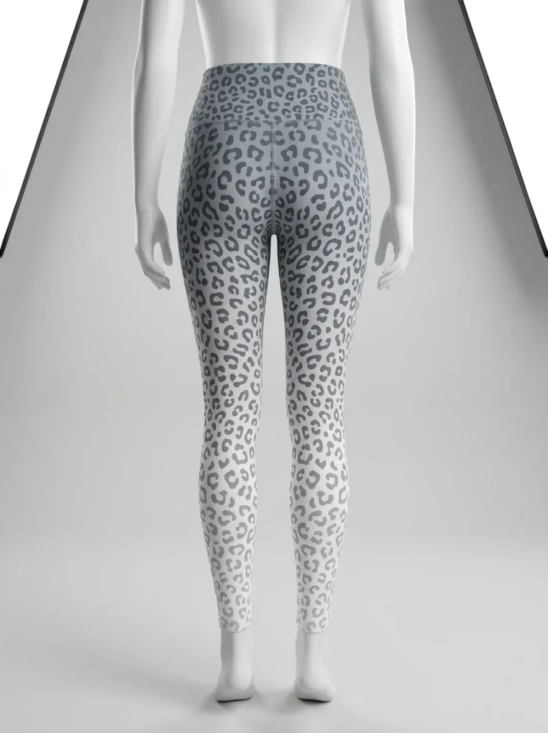 Legging leopard coton sport dégradé taille haute