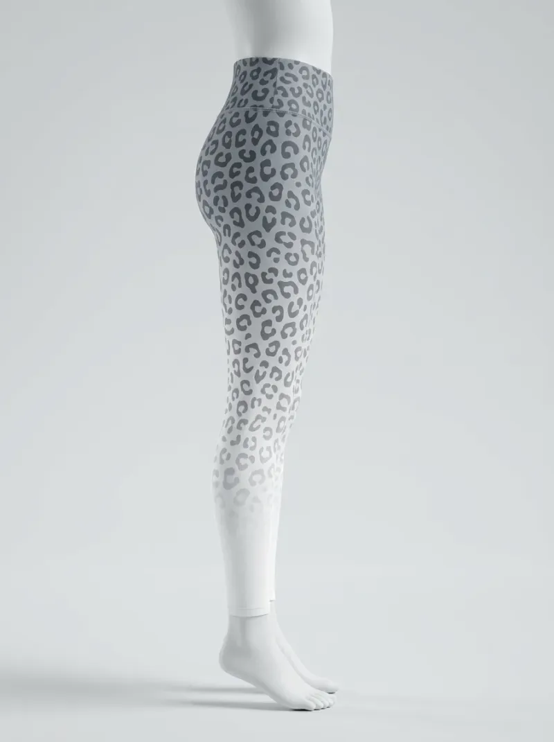 Legging leopard coton sport dégradé taille haute