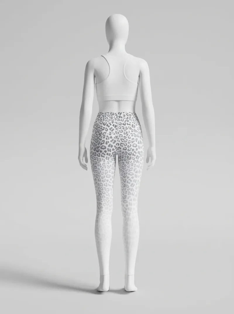Legging leopard coton sport dégradé taille haute