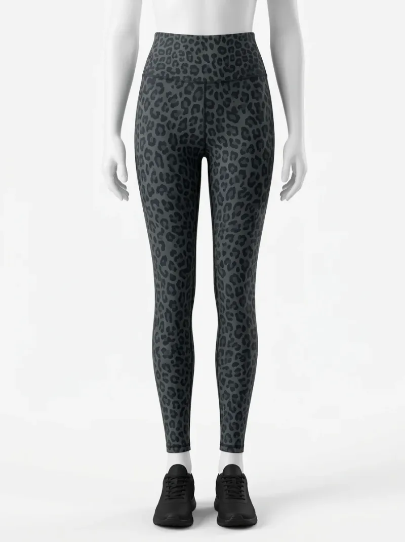Legging léopard coton élasthanne musculation gainant femme