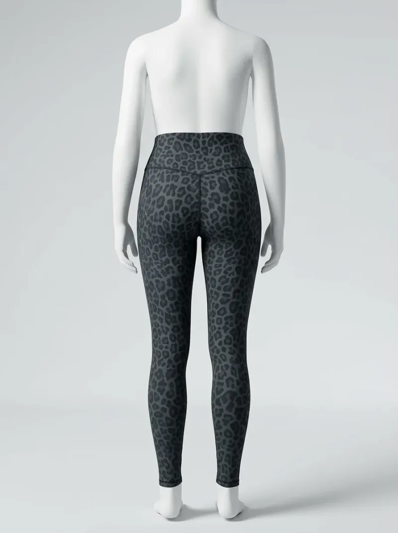 Legging léopard coton élasthanne musculation gainant femme