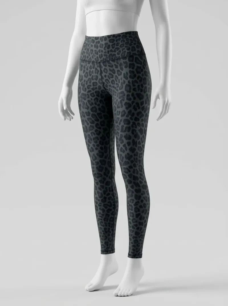 Legging léopard coton élasthanne musculation gainant femme