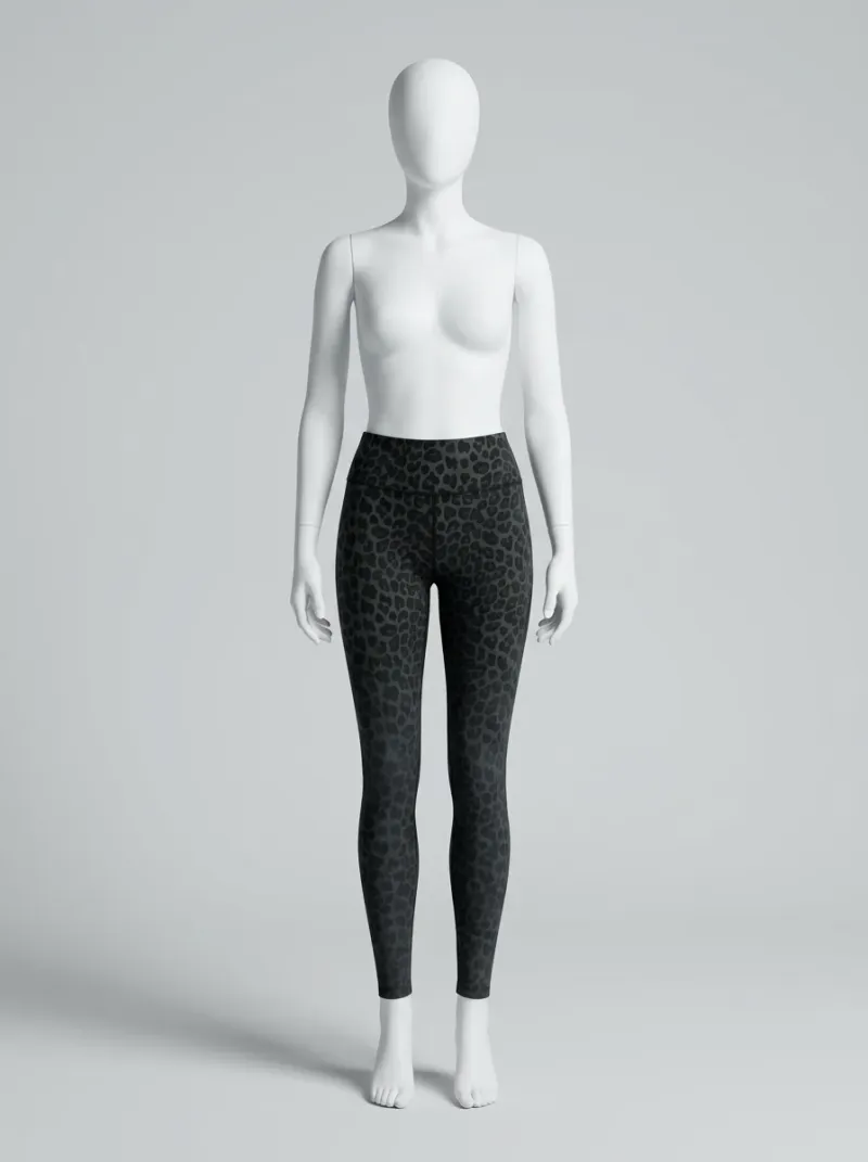 Legging léopard coton élasthanne musculation gainant femme