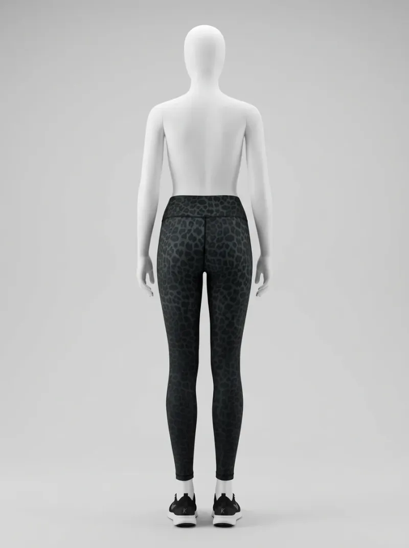 Legging léopard coton élasthanne musculation gainant femme