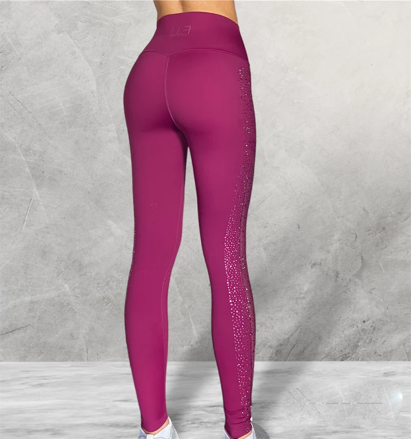 LUXEIT DIAMOND™ Magenta Mesh High-Waisted Leggings