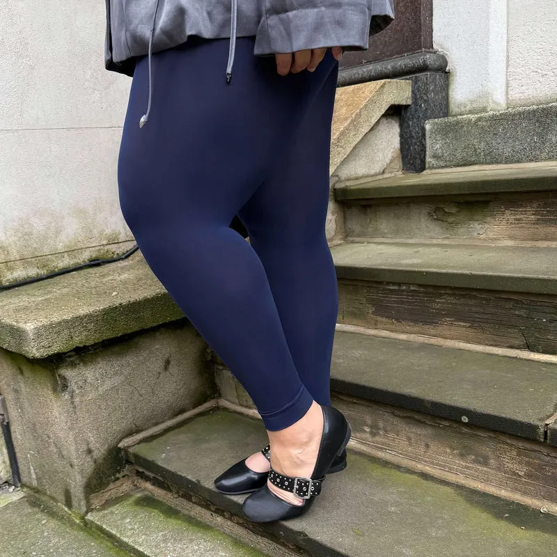 Footless Tights - Navy