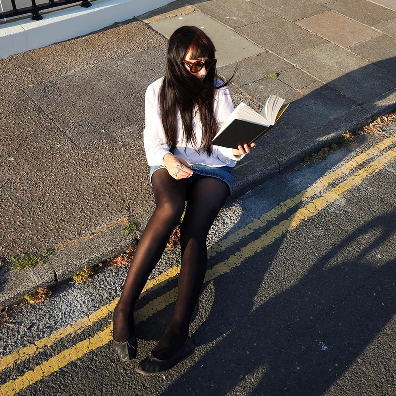 50 Denier Semi-Opaque Halo Tights - Liquorice