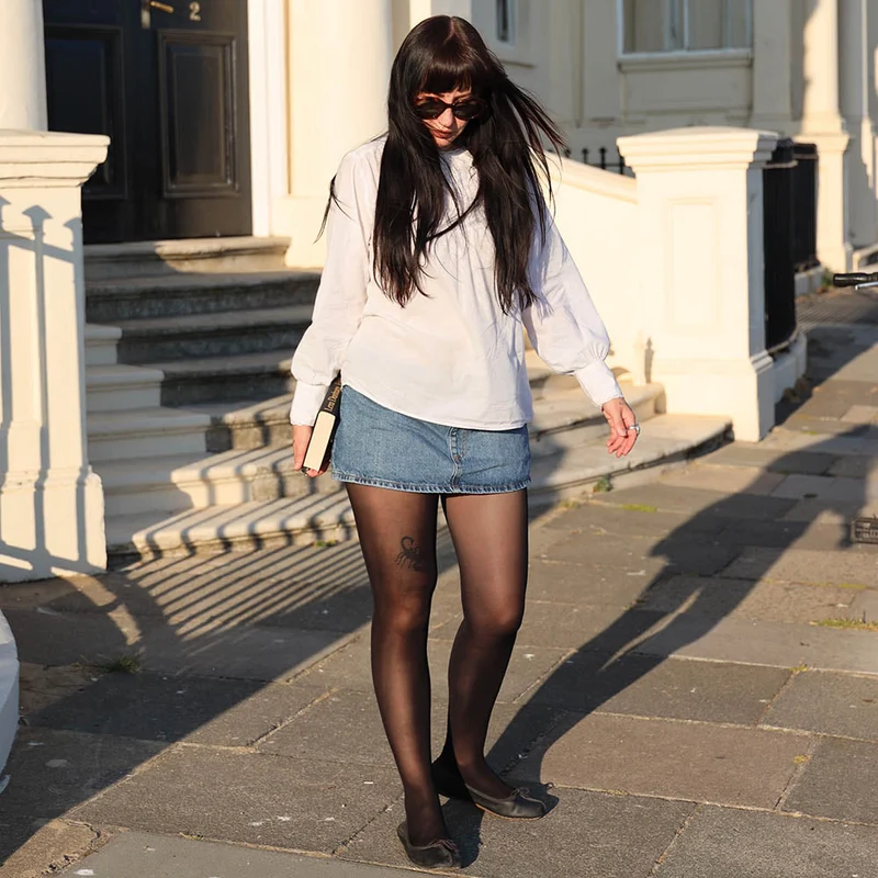 50 Denier Semi-Opaque Halo Tights - Liquorice