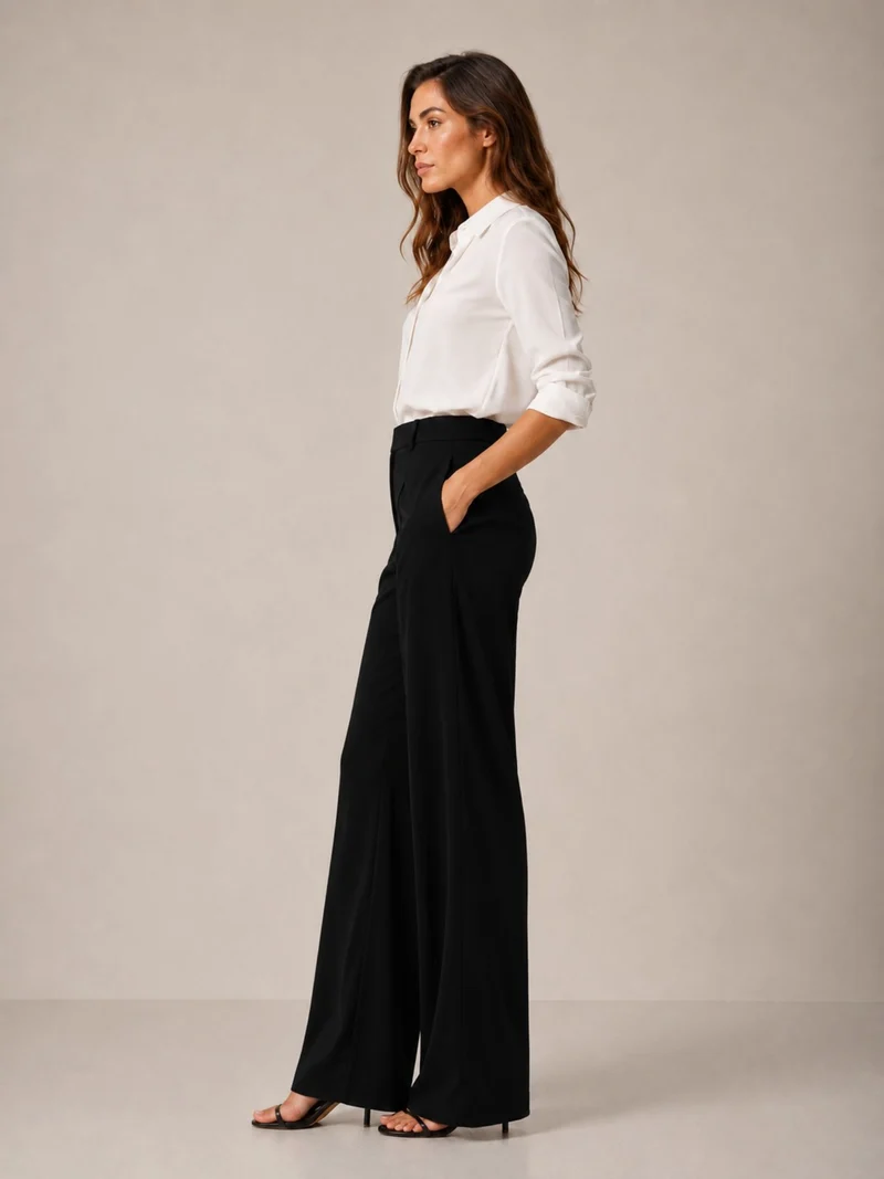 Bogilvy - LIV 2.0. - Damenstoffhose mit weichem Griff, Mid-Waist, Black