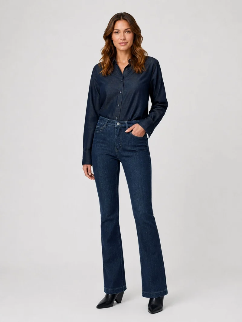 MAC JEANS - DREAM BOOT, Mid Waist, Light Bootcut, Dark Blue