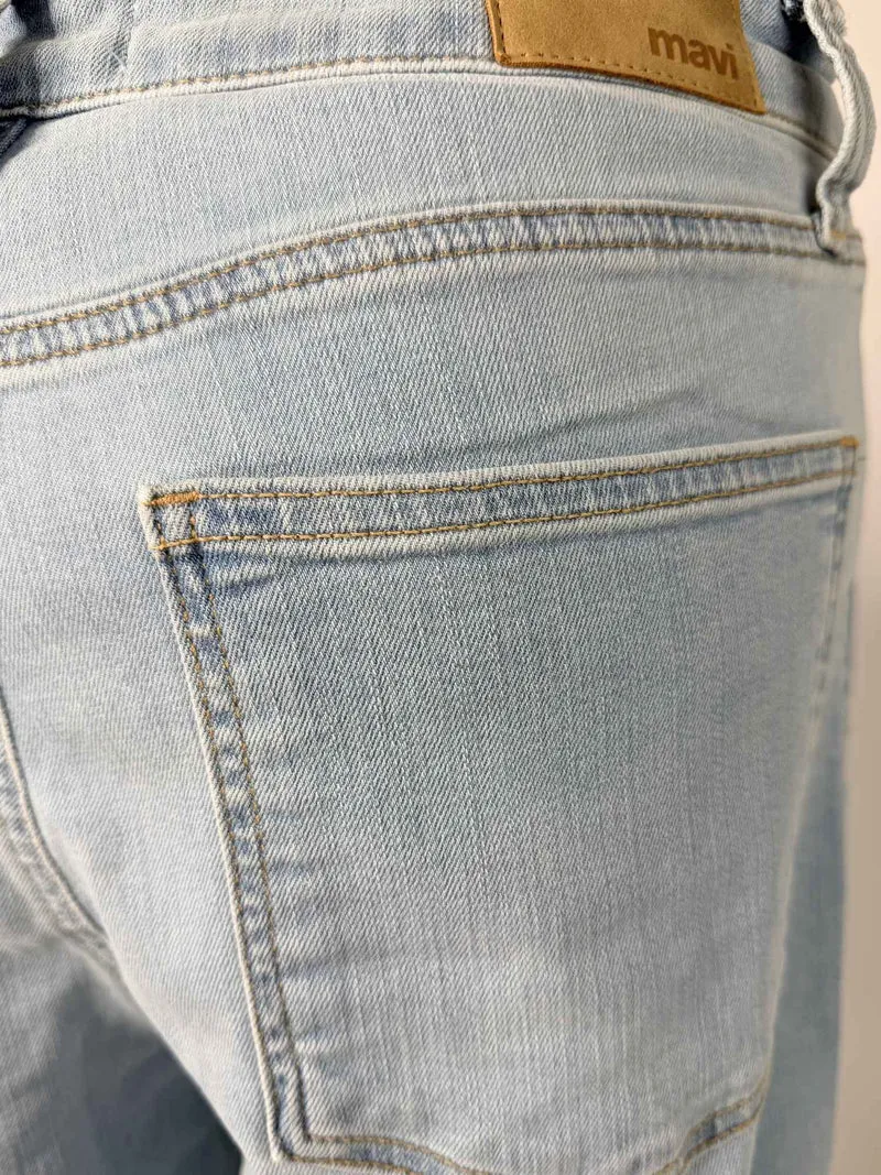 MAVI - Leila, Mid Waist, Baggy Barrel Jeans, Light Stretch Denim, Ice Brushed Str