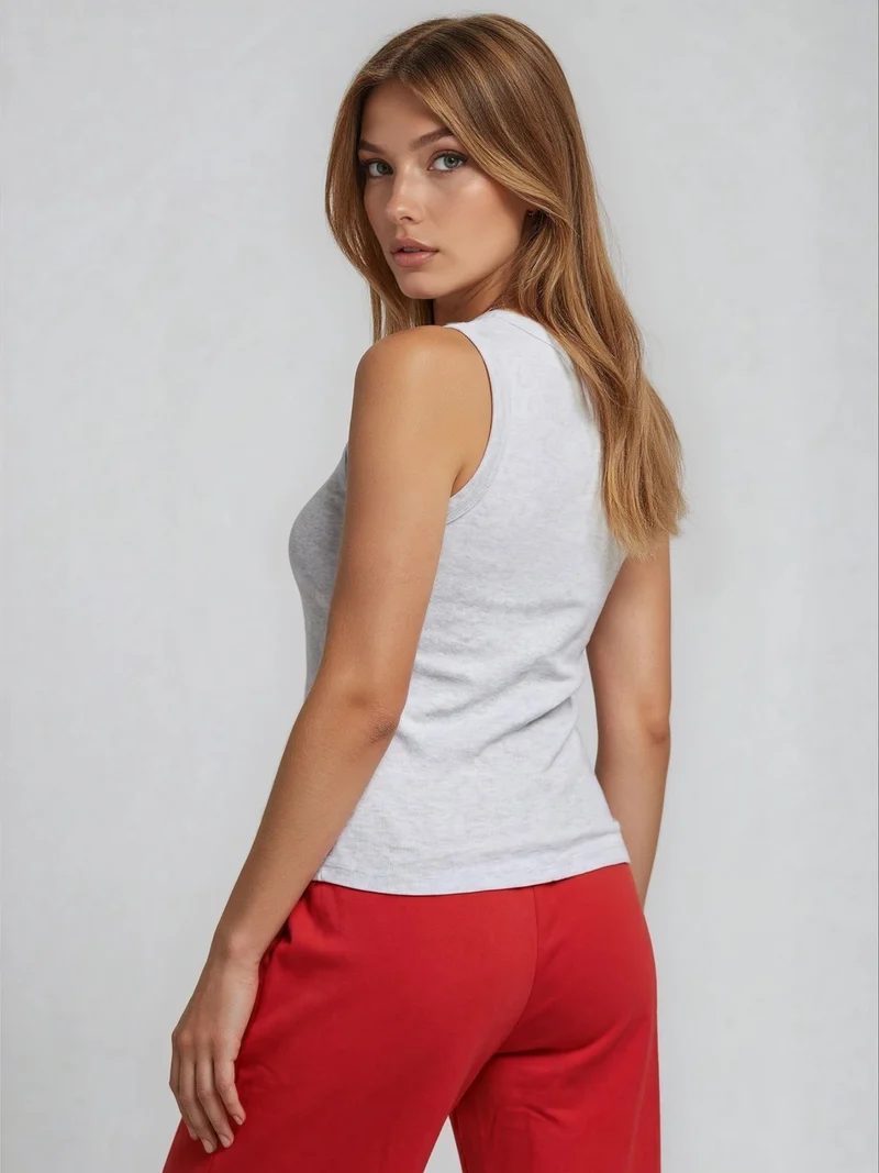 BOGILVY - EMMA, Wide Leg, Sweatpants, High-Waist, Red