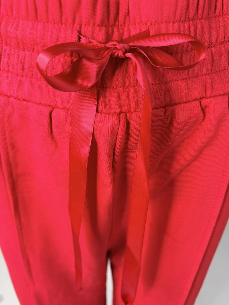 BOGILVY - EMMA, Wide Leg, Sweatpants, High-Waist, Red