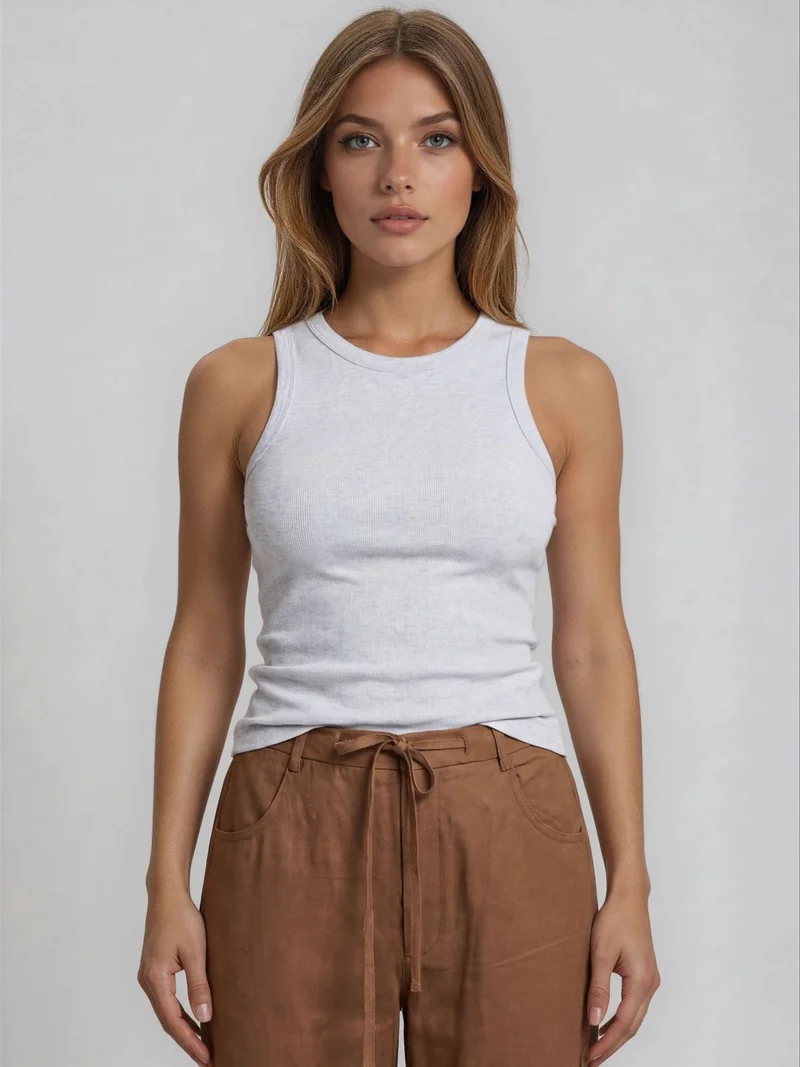 Bogilvy - JULIE - Damen Leinen Sommerhose, Mid-Waist, Brown