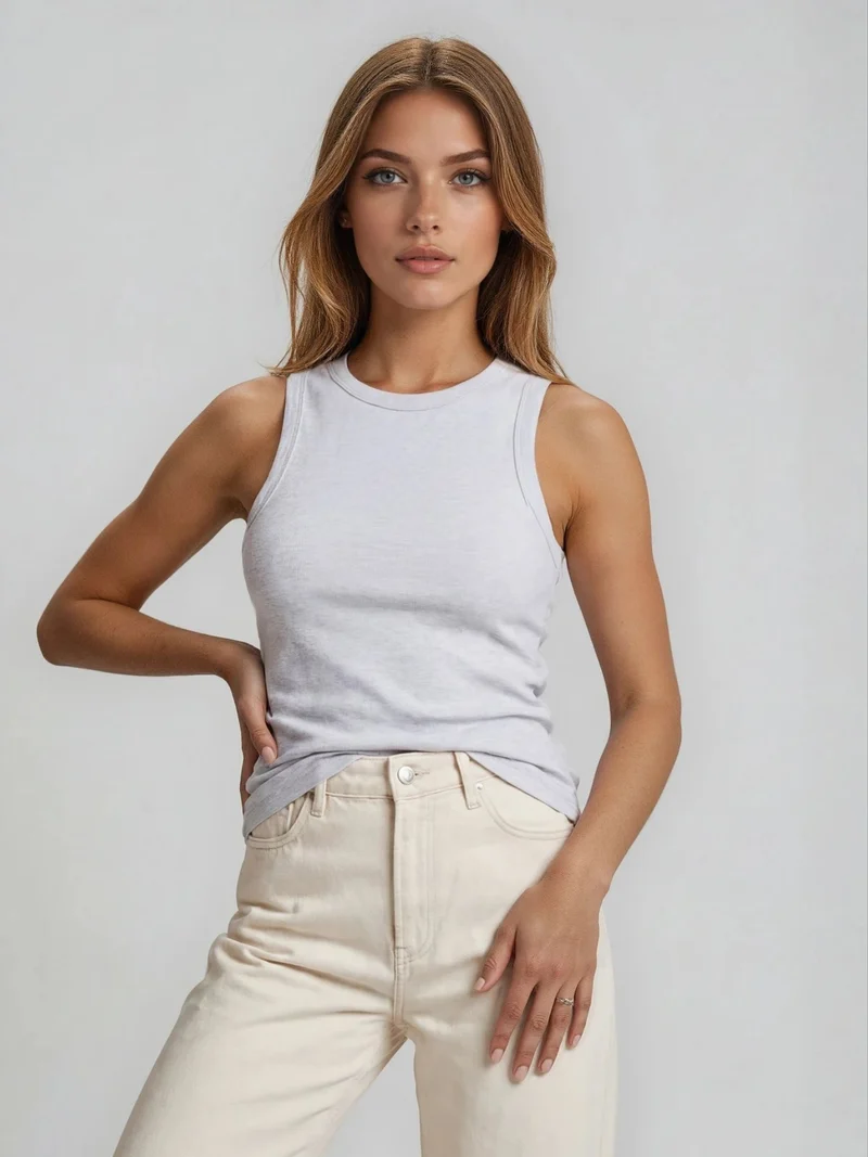 MAVI - MALIBU, High Waist, Loose Wide Leg, Cream Denim