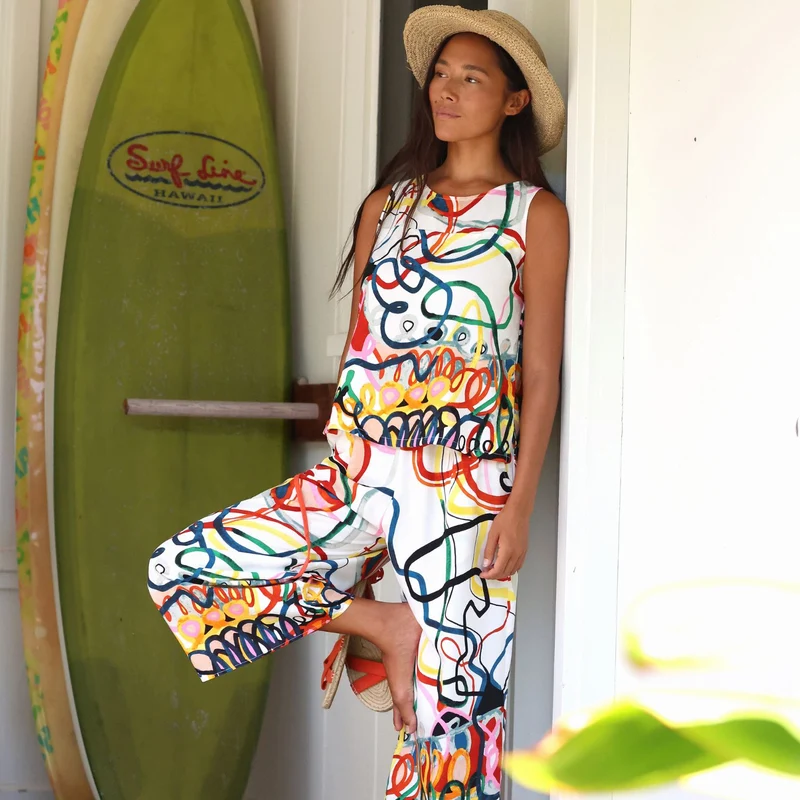 Pantalon court à jambes larges - Loop De Loop