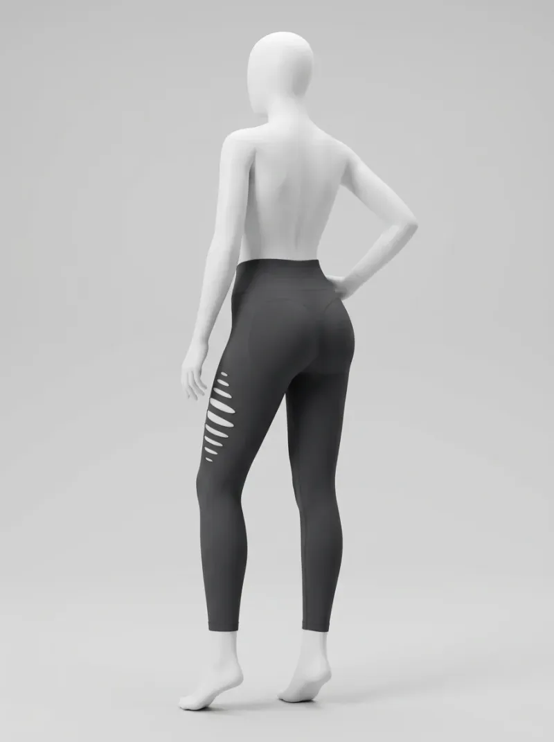 Legging fitness nylon spandex ajouré sport femme