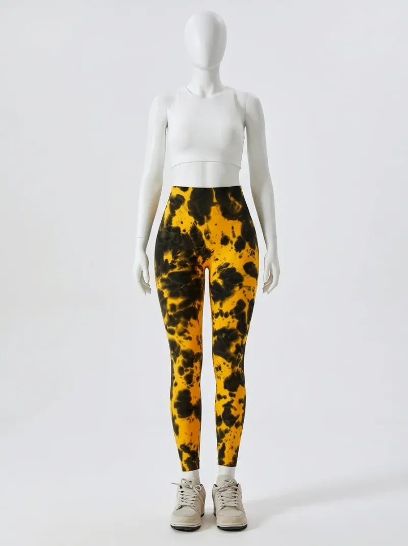 Legging fitness galbant spandex imprimé original femme