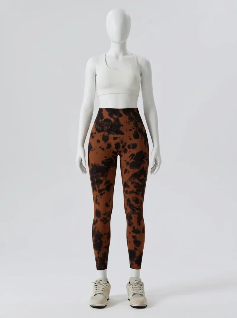 Legging fitness galbant spandex imprimé original femme