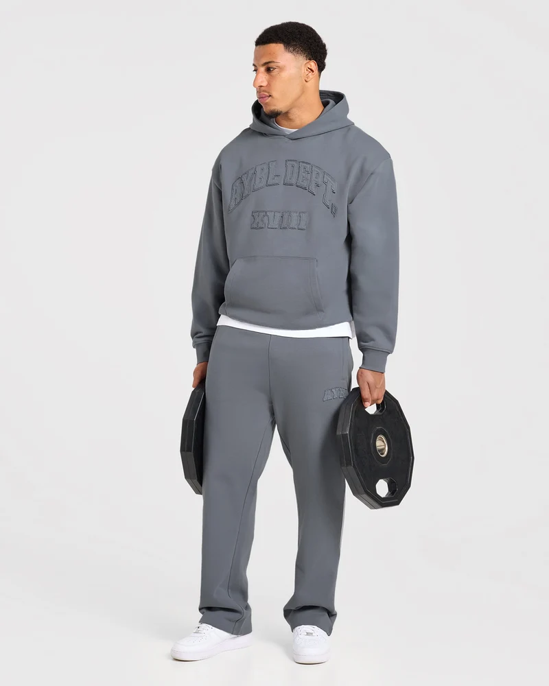Effortless Oversized Straight Leg Joggers - Deep Slate