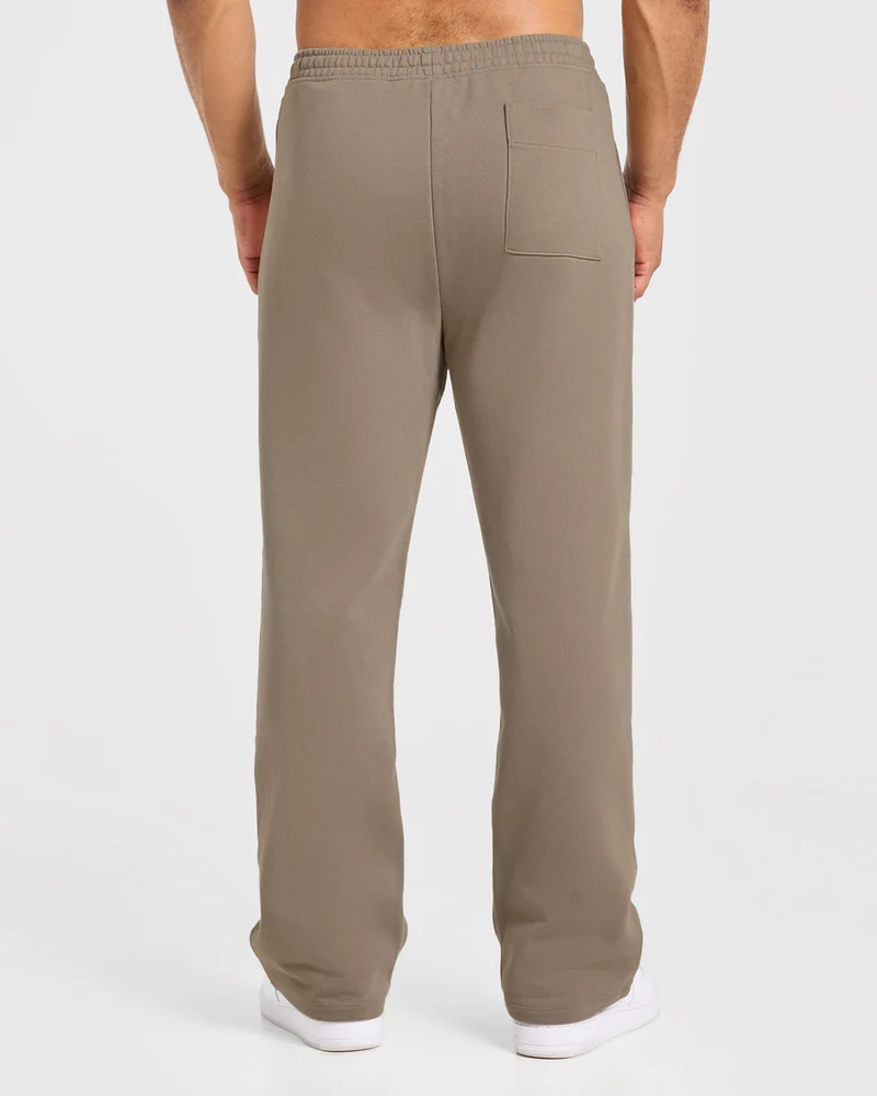 Effortless Oversized Straight Leg Joggers - Deep Ecru