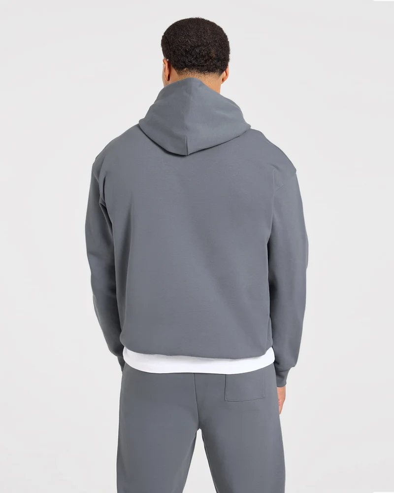 Effortless Oversized Hoodie - Deep Slate