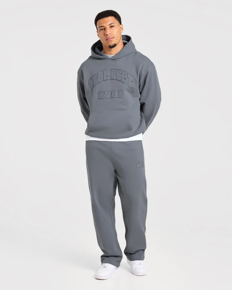 Effortless Oversized Straight Leg Joggers - Deep Slate