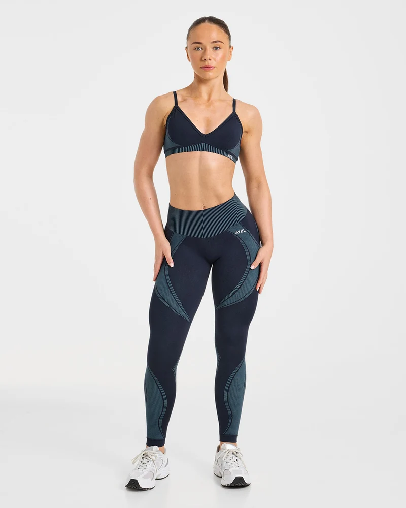 Charge Seamless Sports Bra - Navy