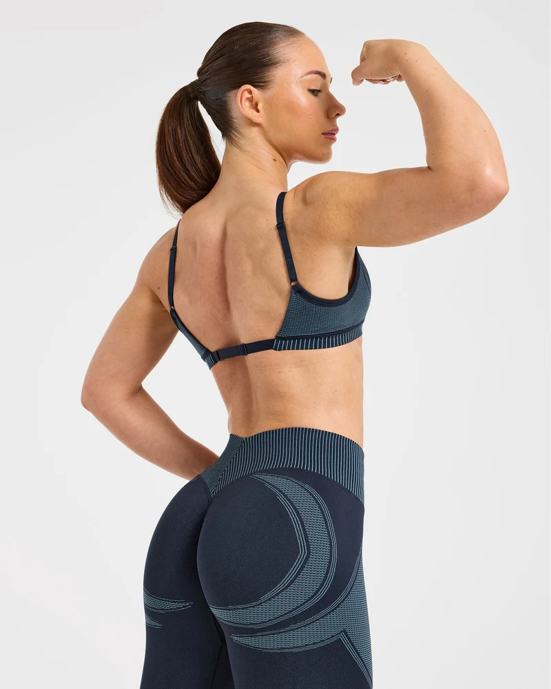 Charge Seamless Sports Bra - Navy