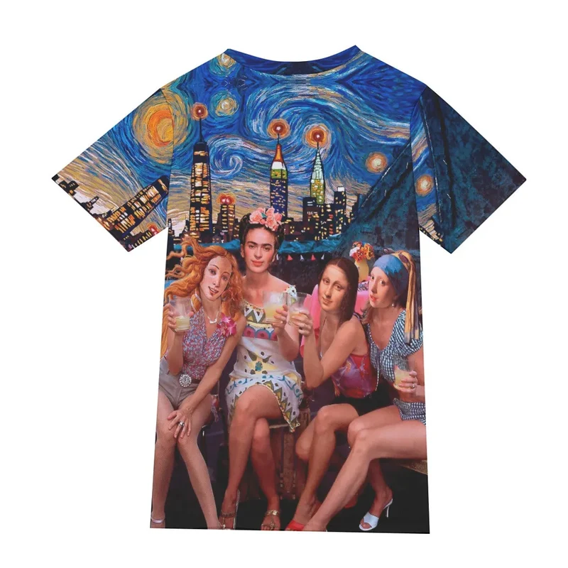 Venus, Frida, Mona and Vermeer’s Girls Night T-Shirt