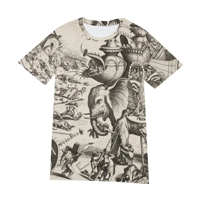 The Besieged Elephant by Hieronymus Bosch T-Shirt