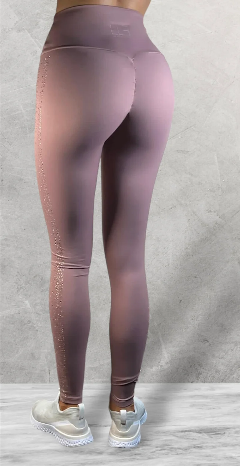 LUXEIT DIAMOND™ Rose Gold Pink High-Waisted Leggings