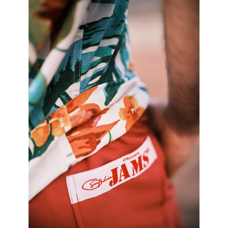 Super Jams en nylon uni pour homme - Rouge