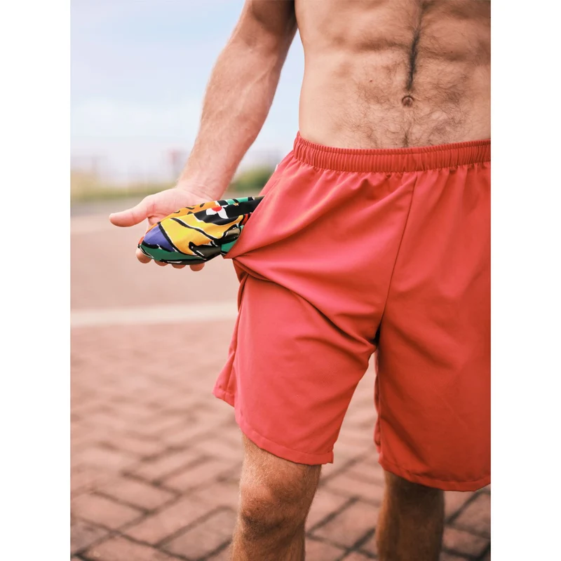 Super Jams en nylon uni pour homme - Rouge