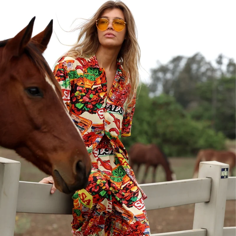 Pantalon long à jambes larges - Salsa