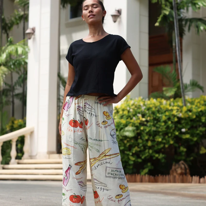 Pantalon long à jambes larges - Focaccia