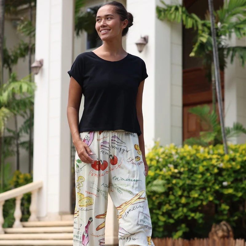 Pantalon long à jambes larges - Focaccia