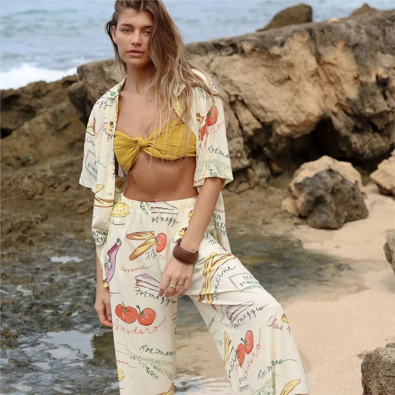 Pantalon long à jambes larges - Focaccia