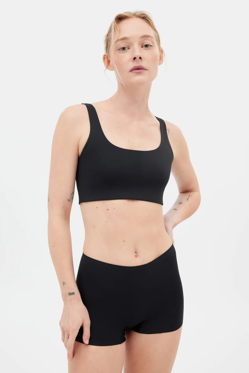 Brassière noire échancrée