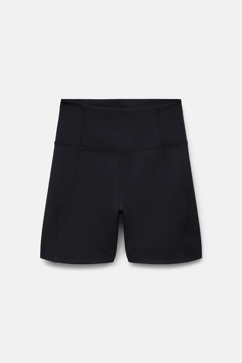 Short de course taille haute noir