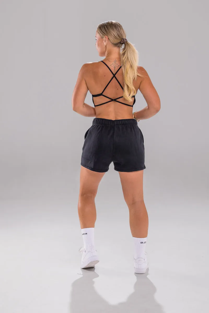 Sundown Cotton Jogger Short - Black