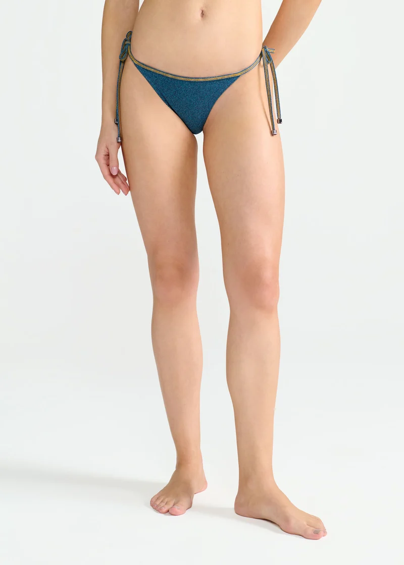 Cueca Biquíni Laço Jeans