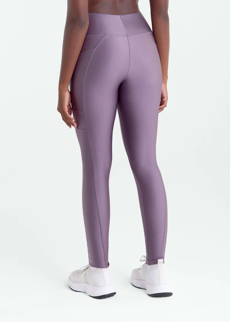 Calça Legging Mulher Bolsos Brilho