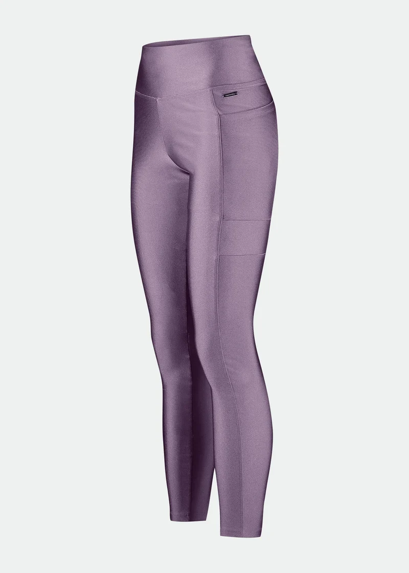 Calça Legging Mulher Bolsos Brilho