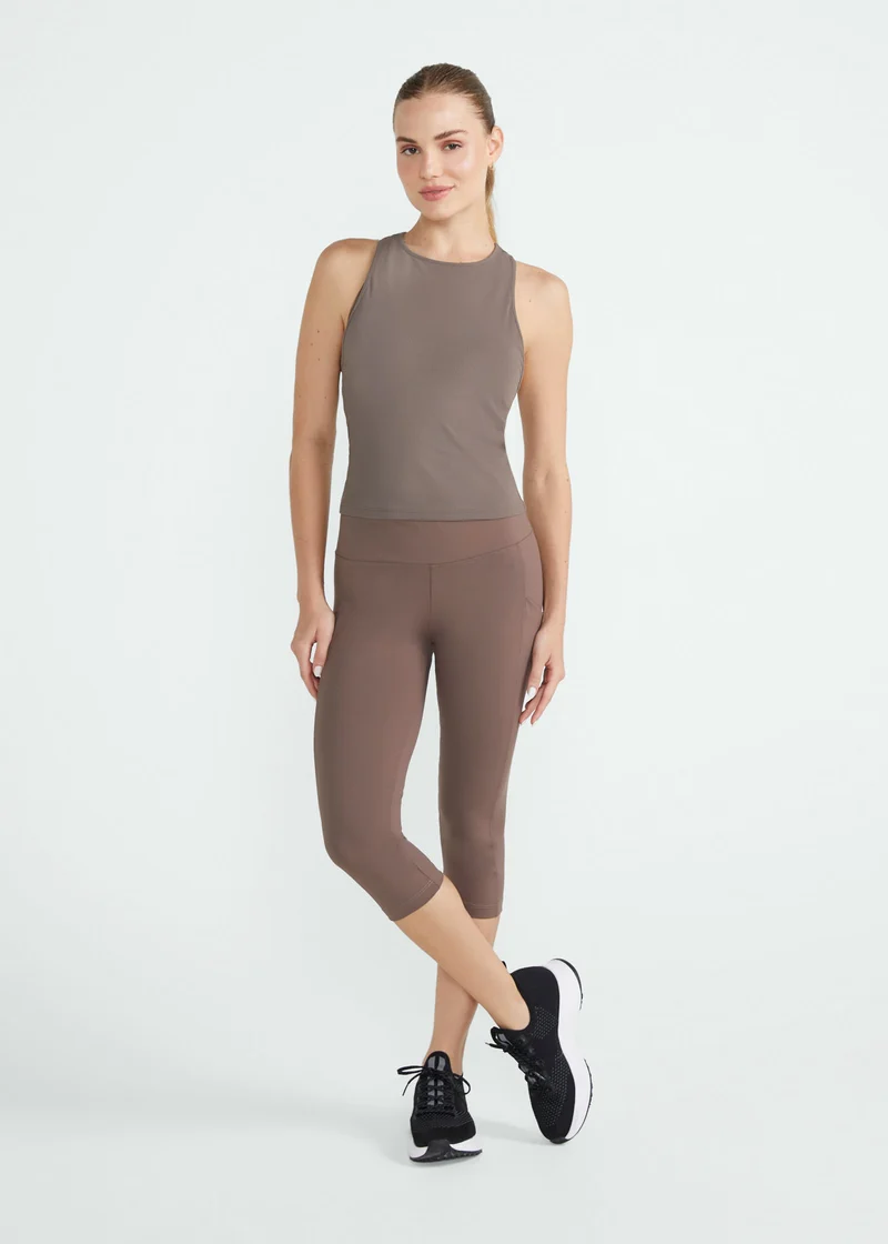 Calça Legging Mulher 3/4 Bolsos