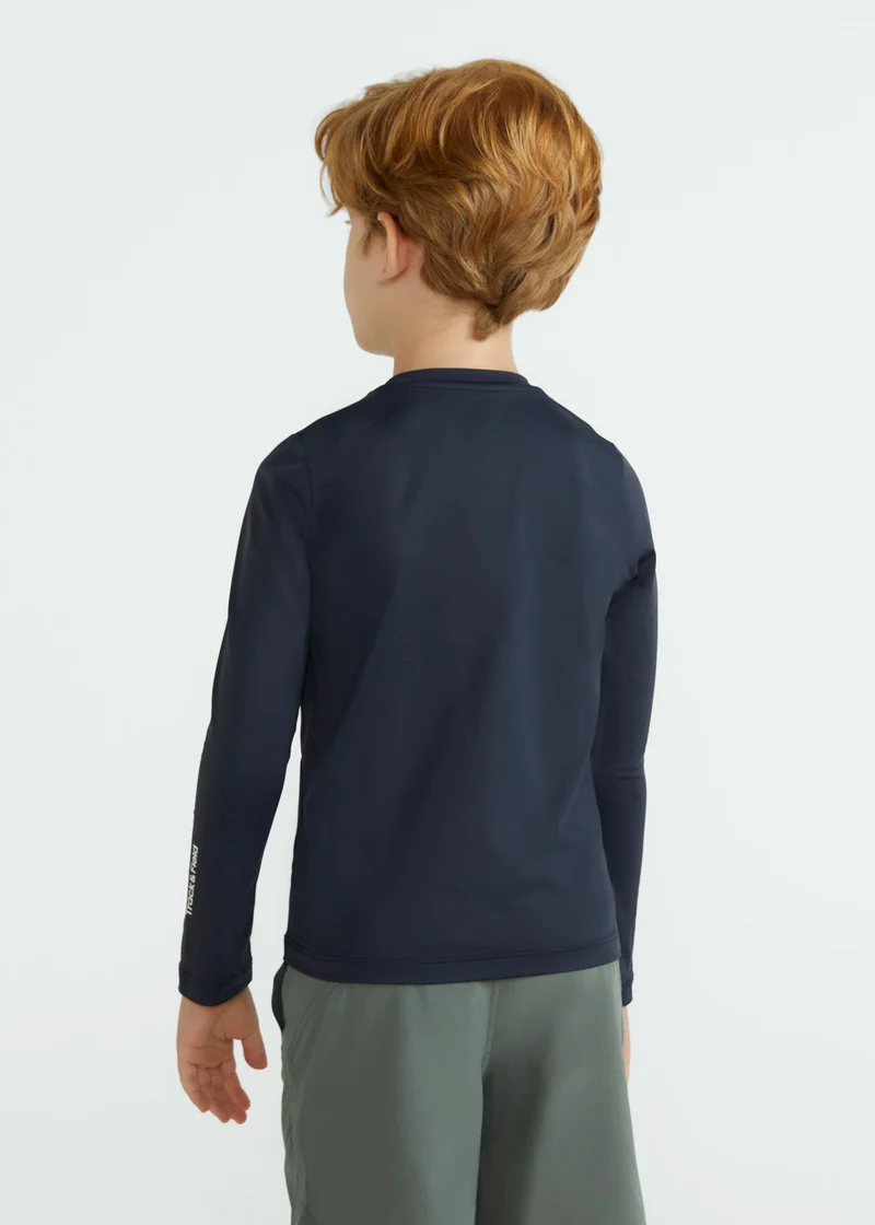 T-shirt Infantil Manga Longa Uv Mesh