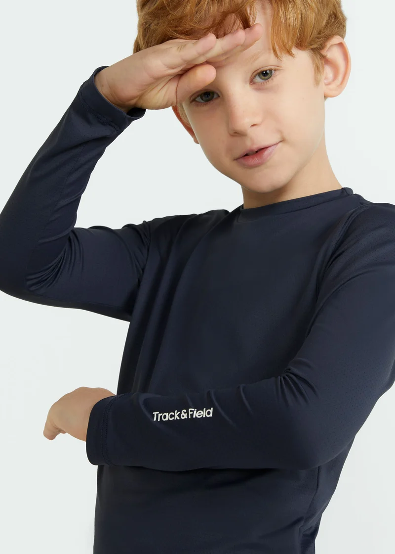 T-shirt Infantil Manga Longa Uv Mesh